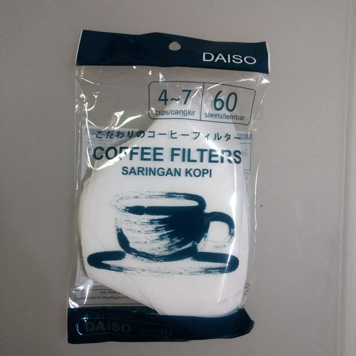 Daiso Coffee Filter Paper Filter 60 Sheets (for 4 Liters) Shopee