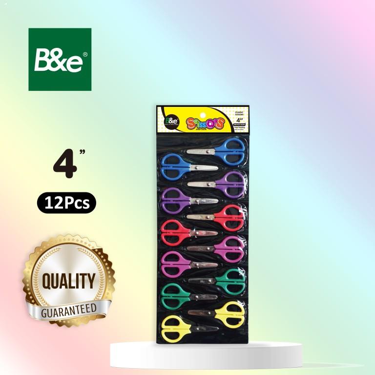 B&E STUDENT SCISSORS/GUNTING SOLID COLOR #4 , #5 ,#7 ONE DOZEN (12PCS ...