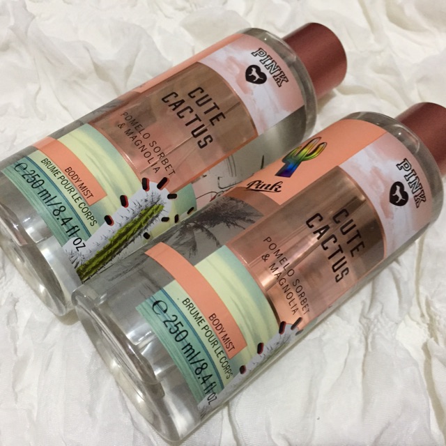 Pink cute best sale cactus body mist