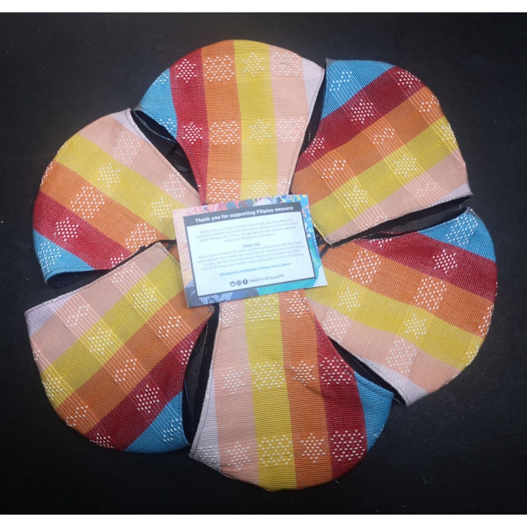 RAINBOW KALINGA HANDWOVEN MASKS / FAN / PAMAYPAY | Shopee Philippines