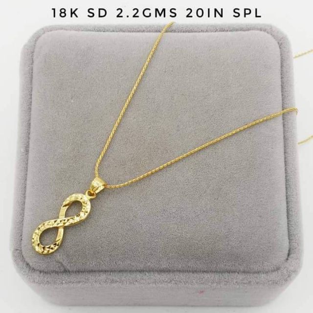 Infinity necklace 18k deals gold