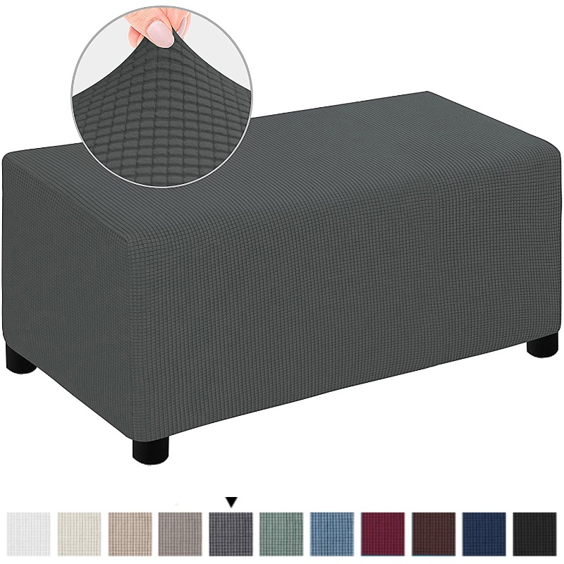 4 Sizes Jacquard Durable Customized Stretch Footrest Ottoman Cover ...