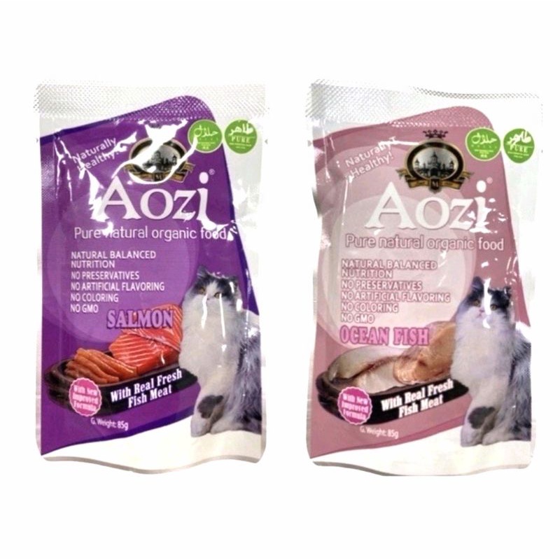 Aozi Cat Wet Food Pouch Ocean Fish 85g Shopee Philippines