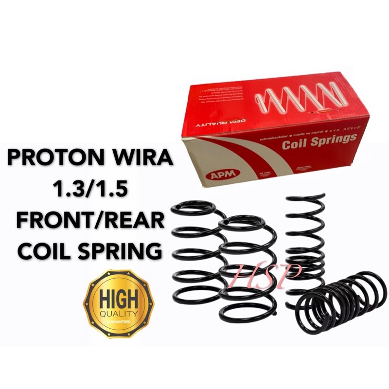 PROTON WIRA 1.3 1.5 COIL SPRING FRONT/REAR STANDARD APM | Shopee ...