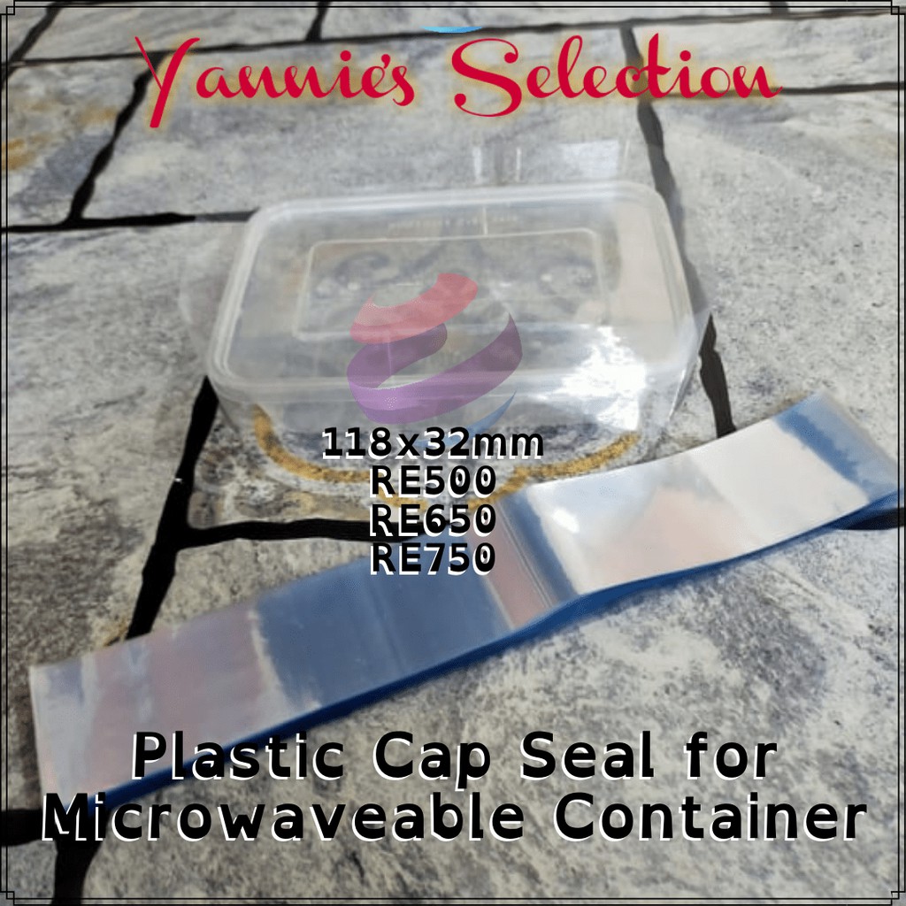 280x40mm Plastic Cap Seal for Microwavable Rectangular Container 100pcs