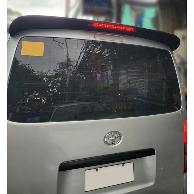 Toyota Hiace Commuter 2010 to 2023 Matte Black Rear Spoiler With 3rd ...