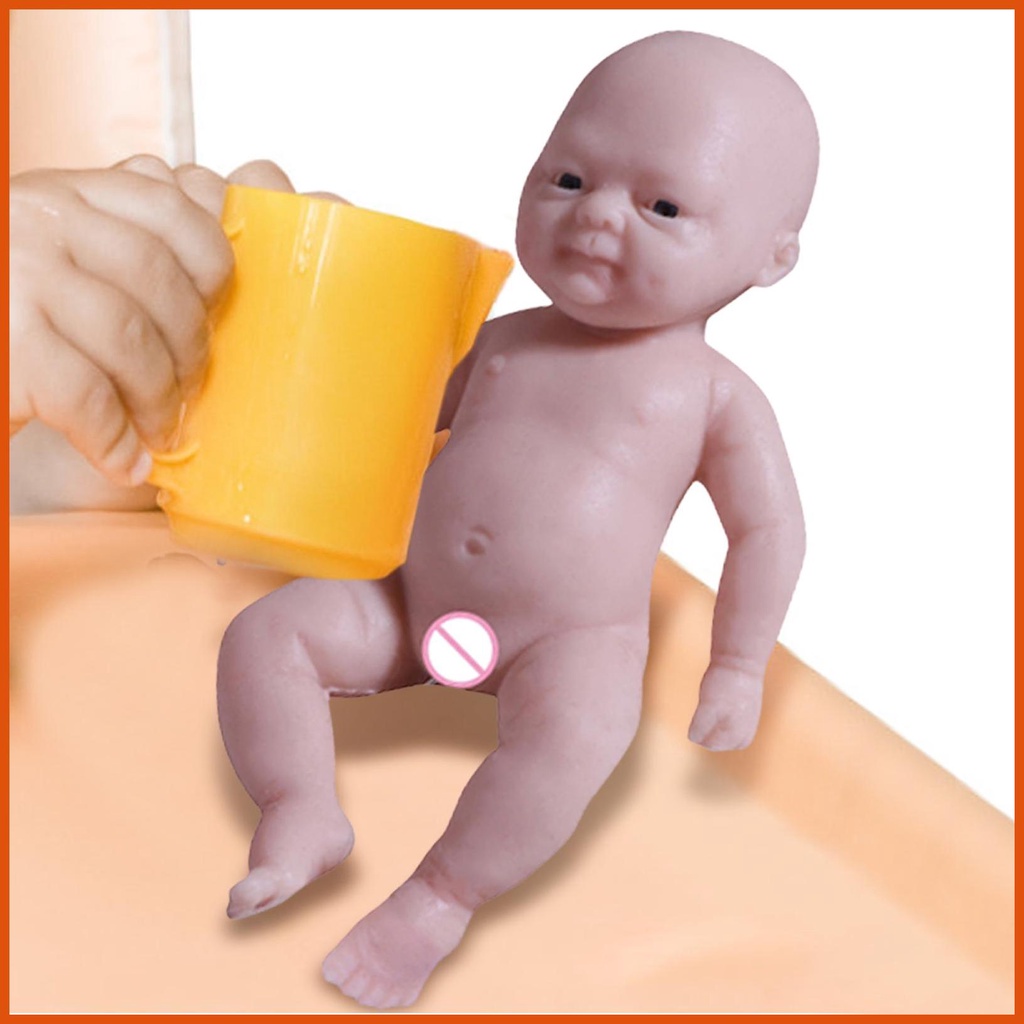 Miniature Baby Doll 4.3 Inches Realistic Newborn Soft Silicone Baby ...