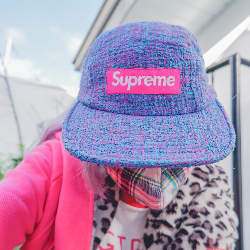 Supreme Authentic Original Blue Boucle Camp Box Logo Hat Cap SS18  Streetwear 2018