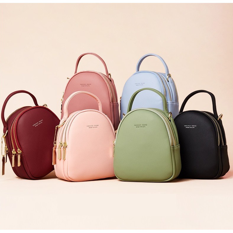Mini Casual Women Backpacks Leather Women School Bags Fashion Ladies Sling  Bags