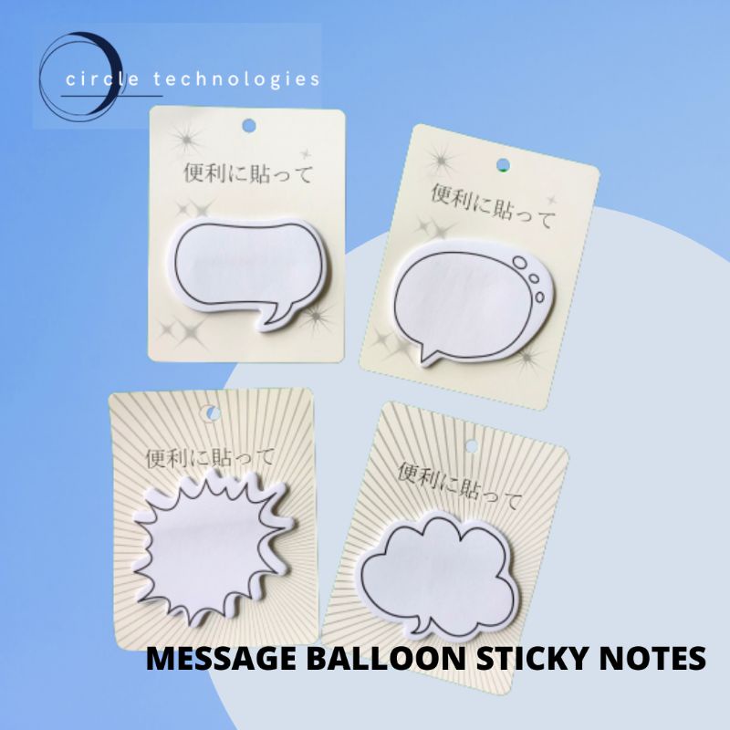 [4 Designs] Message Balloon Sticky Notes - Different Design | Shopee ...