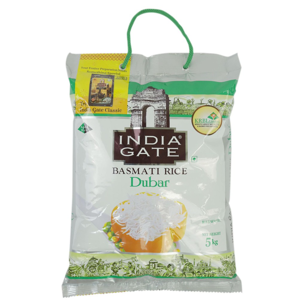 India Gate Basmati Rice Dubar Long Grain 5Kg Shopee Philippines
