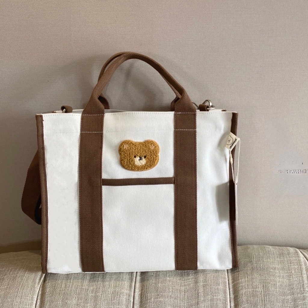 Canvas tote diaper bag sales