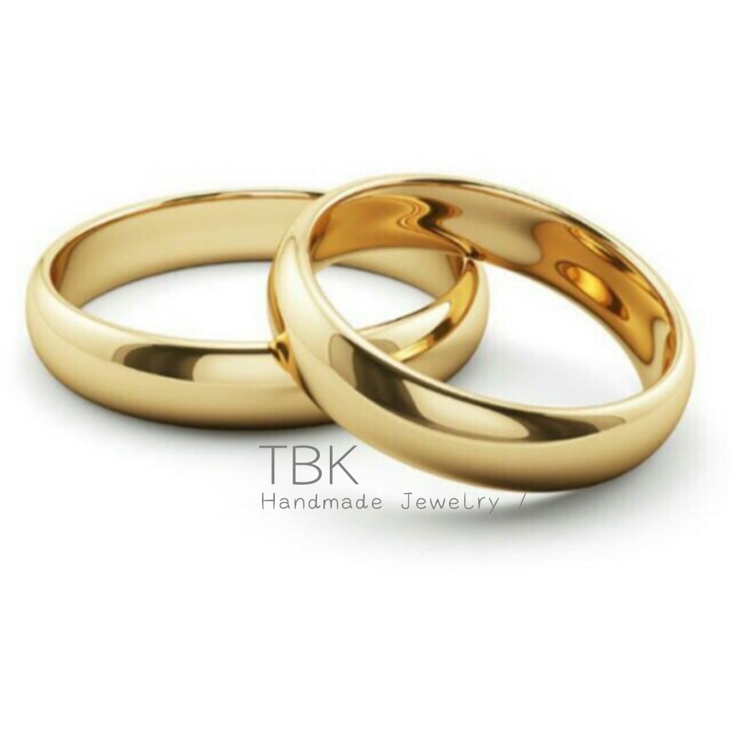 2020 New Luxury 18K Plated Gold Wedding Rings Simple Design Couple Alliance  Ring Lover Rings Couple rings（1pcs）