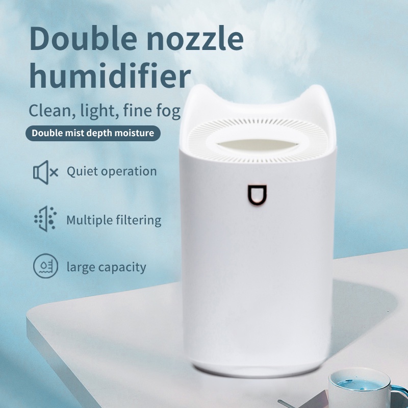 3L Air Humidifier Anti-Burn Aroma Diffuser Double nozzle aromatherapy ...