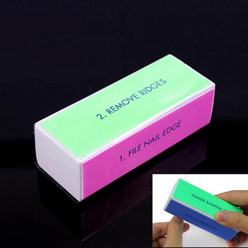 1pcs 4in1 nail file buffer block fine grit smooth polish shine remove ridges nailfile Shopee