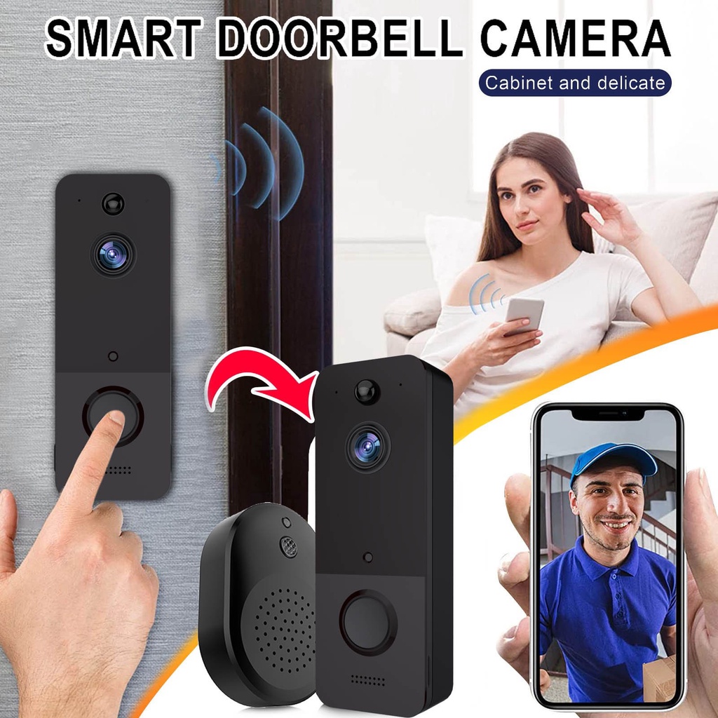 Smart WIFI Video Doorbell Camera Visual With Chime Night