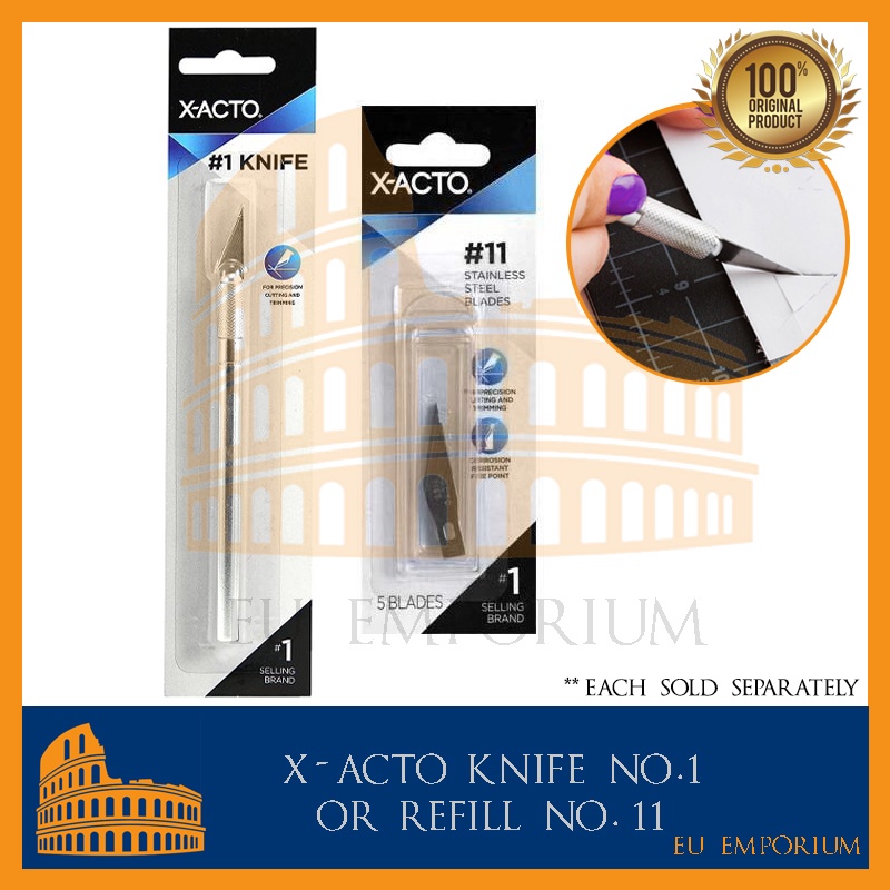 Precision Knife Cutter or Refill XACTO 1 Fine Point Blade, Easy