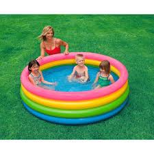 BESTWAY Inflatable Swimming Pool rings rainbow Lintex #51117 | Shopee ...