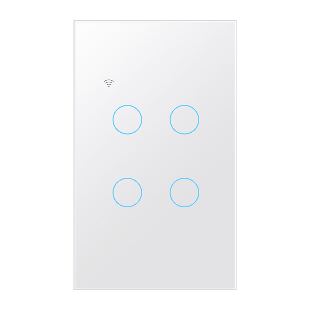 Gang Tuya WiFi Smart Switch Universal Glass Screen Touch Panel Light Switch Work With Smart