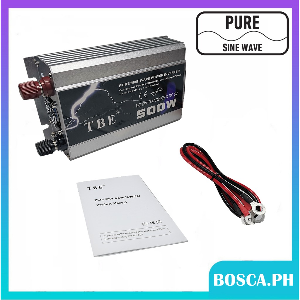 Tbe 500w 12v Pure Sine Wave Power Inverter T12p500w | Shopee Philippines
