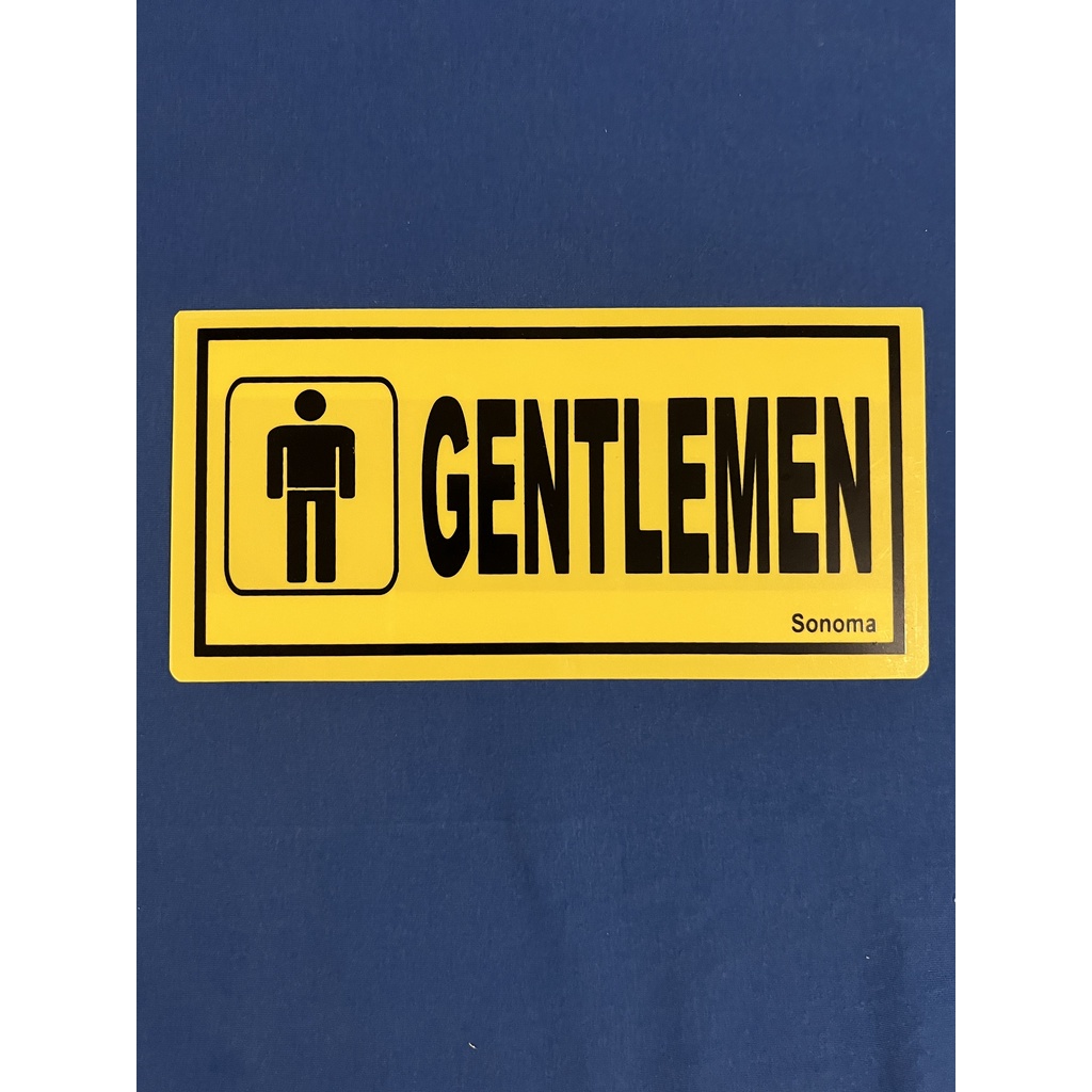 A Mart High Impact Plastic Signage 4x8 Inches Gentlemen Signages Sign