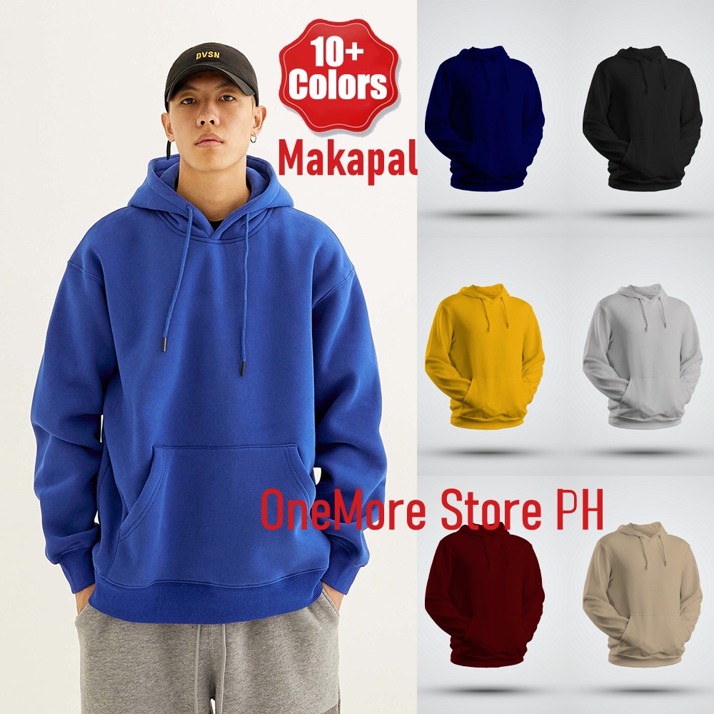 Plain Sweat Pullover Hoodie Jacket Unisex Makapal | Shopee Philippines