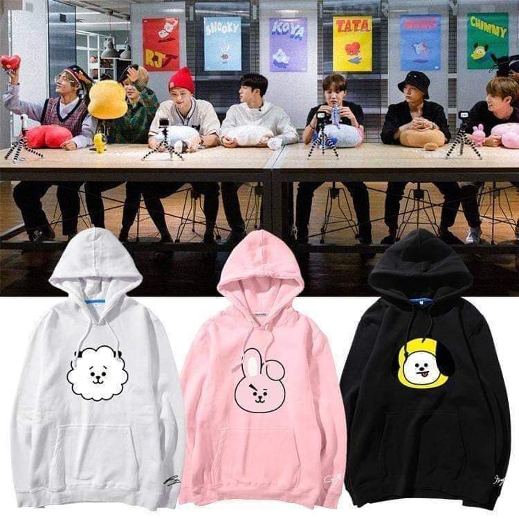 HOODIE BTS21 SWEATER JACKET UNISEX COTTON BRASS OUTWEAR FASHION HOODED MEN WOMEN