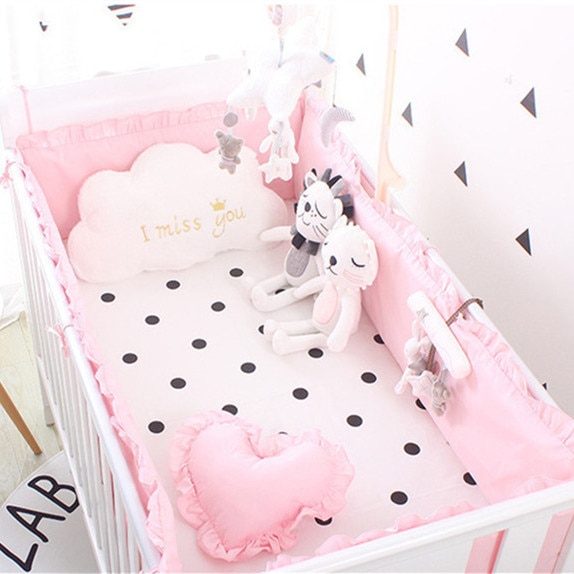 Pink crib bedding store sets