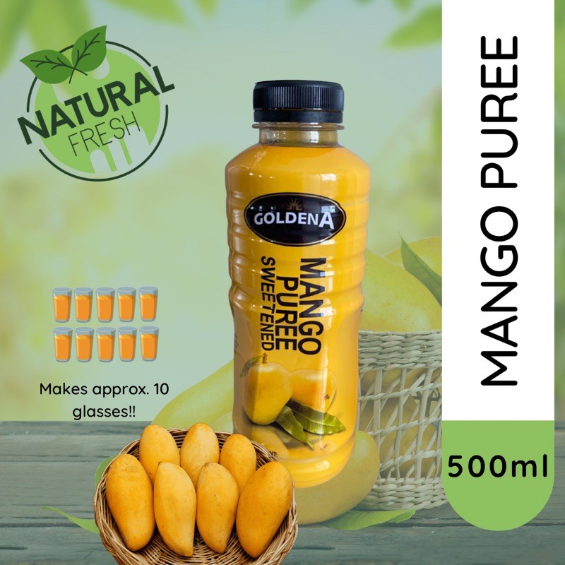 Golden A Mango Puree 500ml Tropical Drink Refreshing Real Mangoes Shopee Philippines