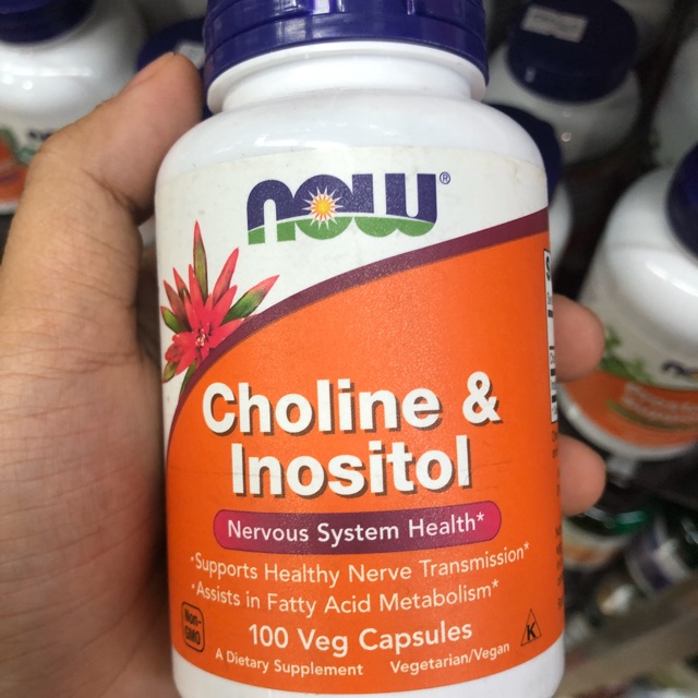 Now Foods Choline & Inositol Nervous System Health Dietary Supplement ...