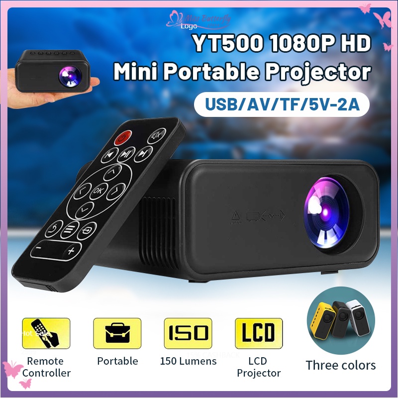 1080P Mini Smart Portable Movie Home Projector for iOS, Android ...
