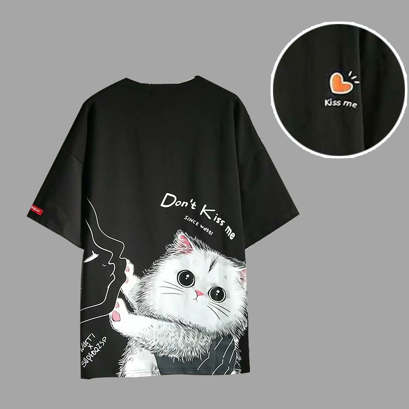 Cat print outlet shirt