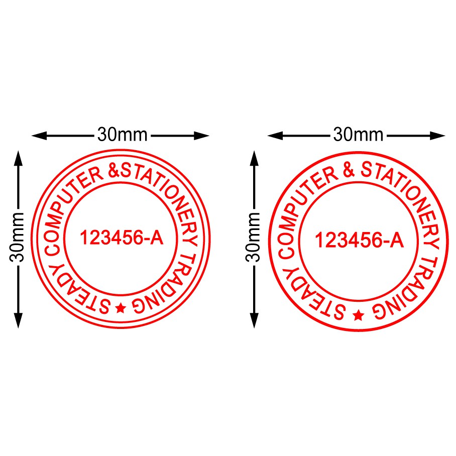 Rubber Stamp Normal Round Chop 30MM (CUSTOM MADE) | Shopee Philippines