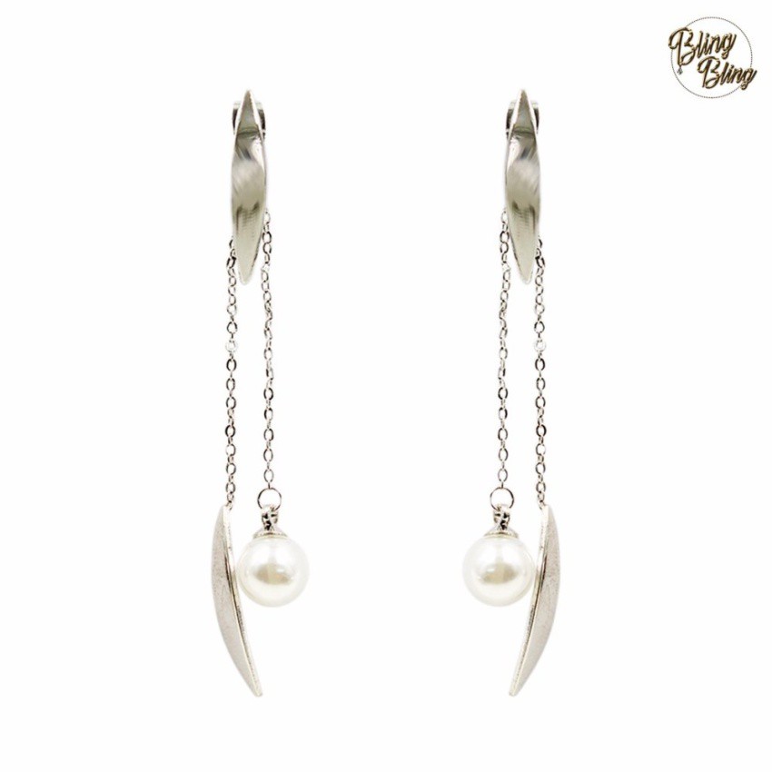 Bling Bling Zana Drop Earrings (Silver) Shopee Philippines