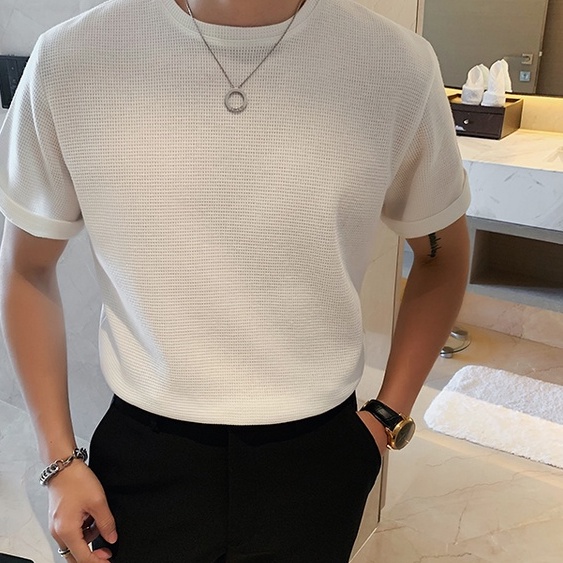 plain t shirt for men Shirt Loose Korean white unisex tee tops | Shopee ...