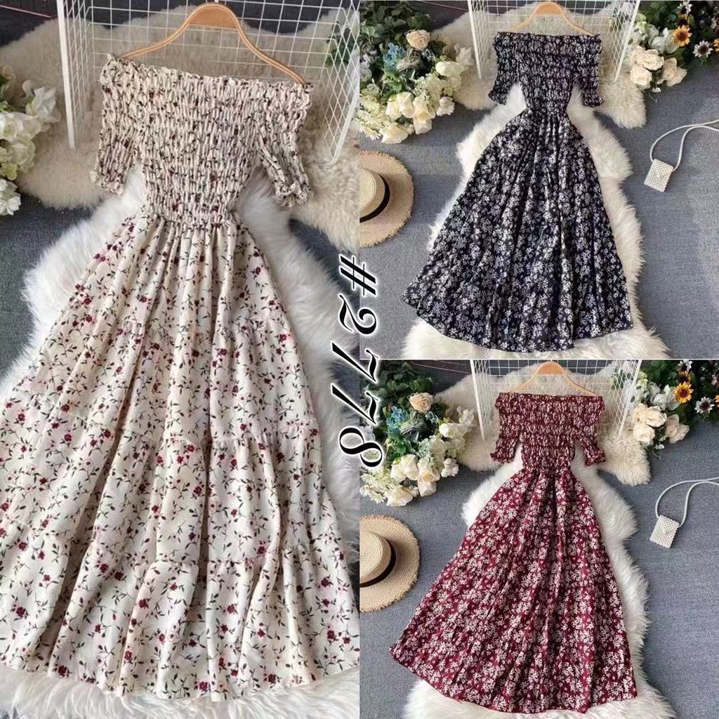 Shopee floral cheap maxi dress