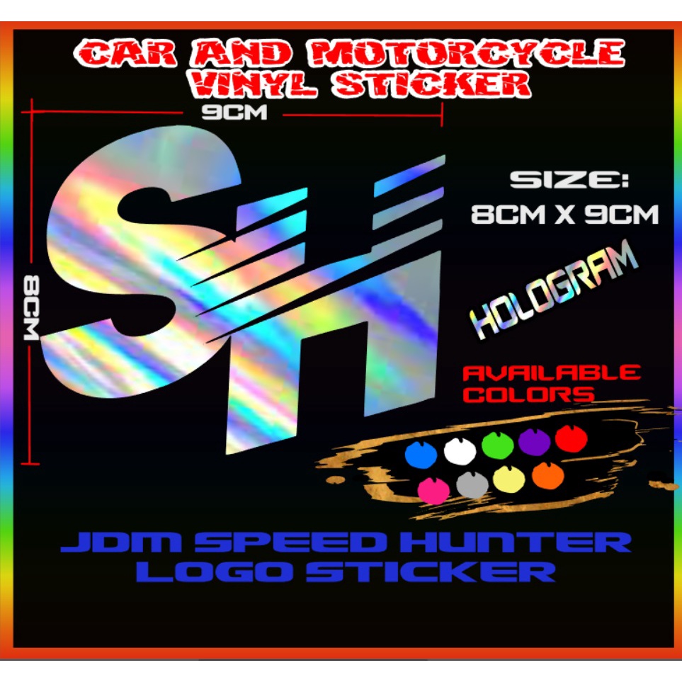 Speed hunter logo gold silver hologram sticker decals | Shopee Philippines