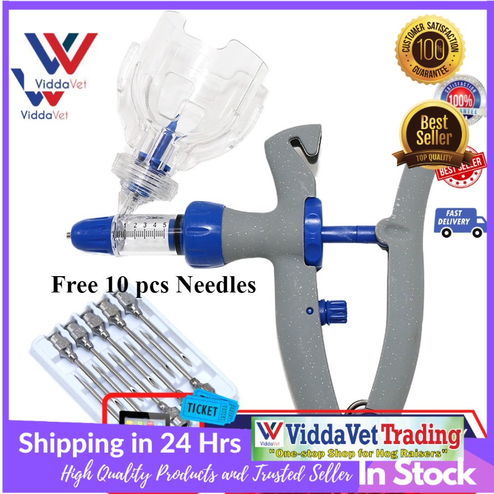 Automtic 5ml Continuous Adjstable Syringe wth bottle holder + Free 10