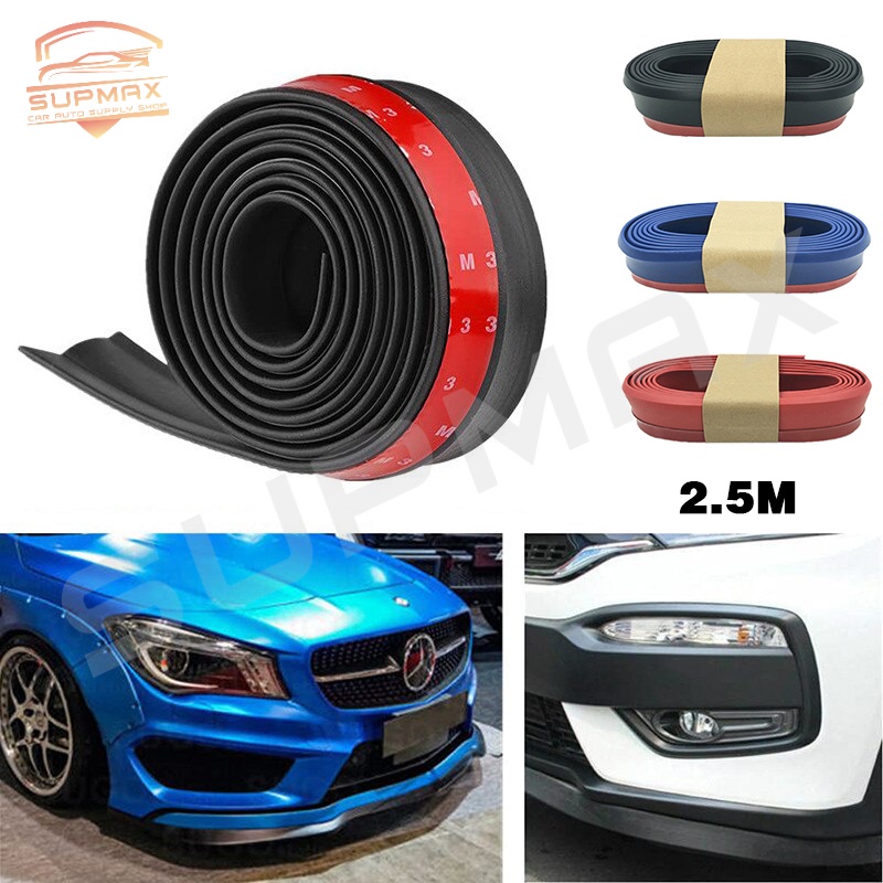 Car Front Bumper Lip Rubber Universal Protector Bumper Lip Strip