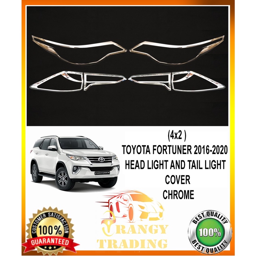 Toyota Fortuner 2016 to 2020 4X2 G Headlight and Taillight cover Chrome ...