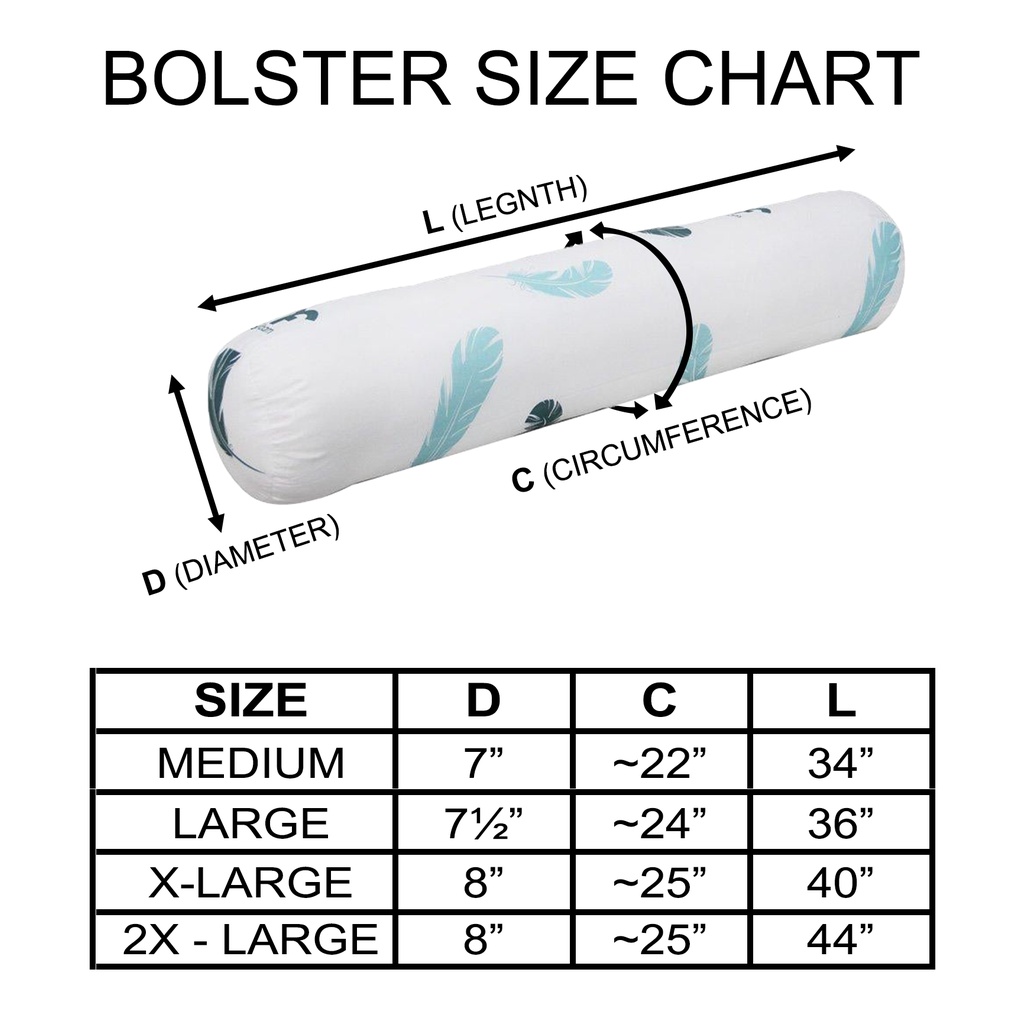 Bolster shop cushion sizes