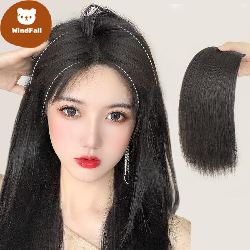 Wig Female Long Hair One Piece Invisible Seamless Simulation Human Hair Long Straight Hair Wig 7551