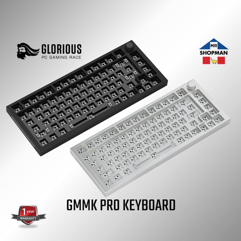 Glorious GMMK Pro Barebone Keyboard Black / White Slate | Shopee