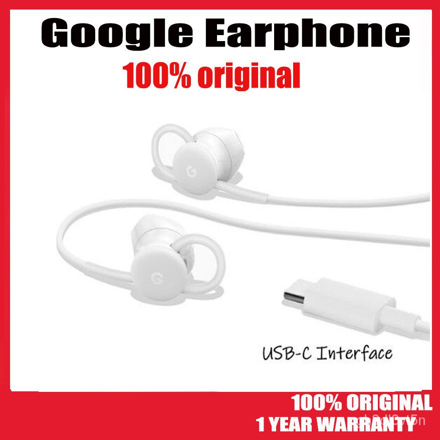 【Google Official ] Original Google Earphone Google Earbuds USBC Wired