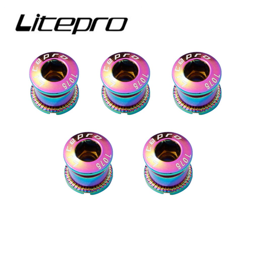 4/5PC MTB Crank Bolts Single Speed 6.5/8.5mm Chainwheel Bolts Dental Plate Screws Steel Crankset Screws Bolt Mountain Bike Components I.872926776