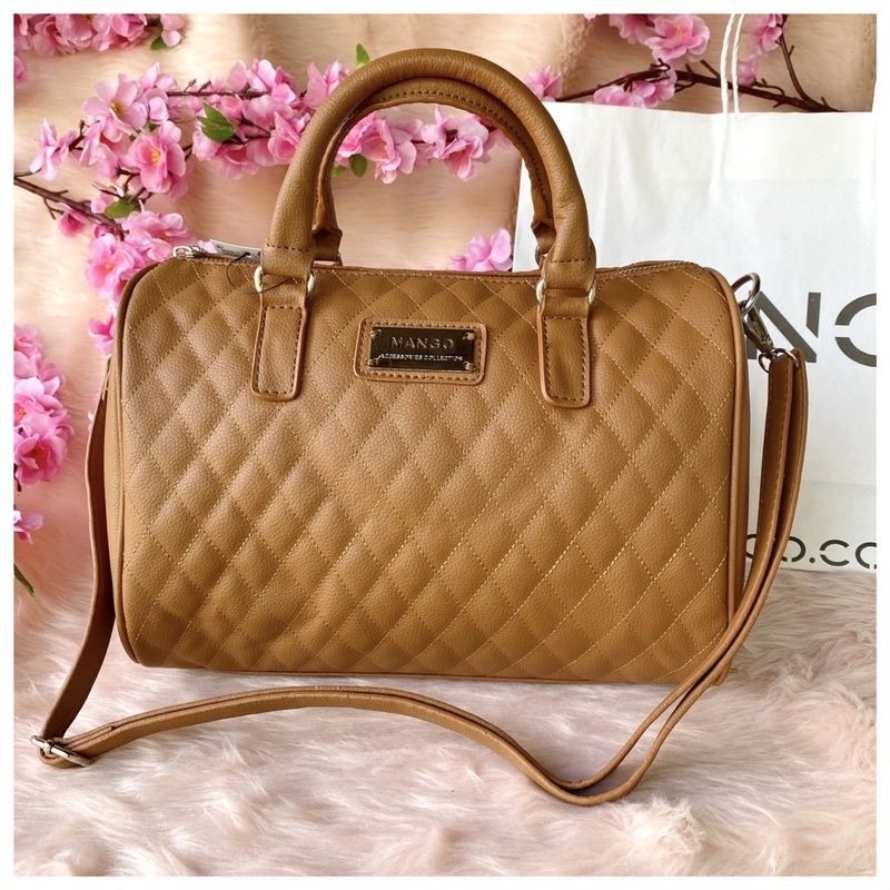 Mango Quilted Bowling Bag
