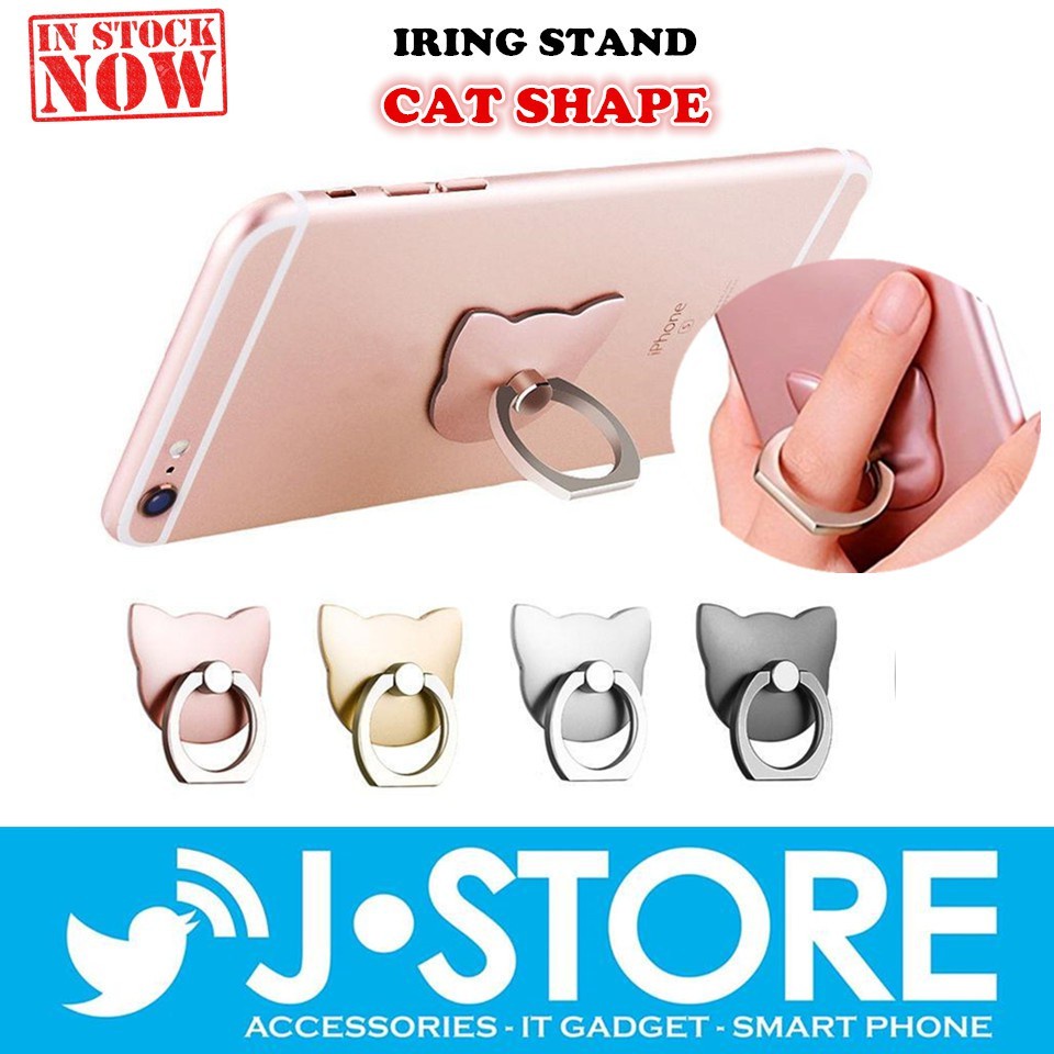 Phone Ring Stand - Iring Phone Holder 360 Degree Rotation(CAT SHAPE ...