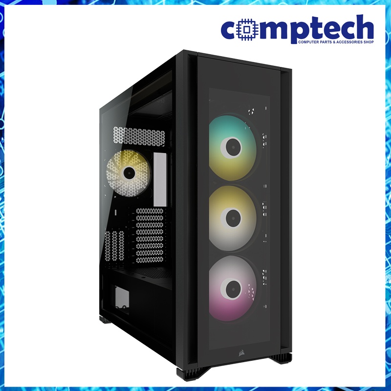 CORSAIR ICUE 7000X RGB TEMPERED GLASS FULL TOWER ATX PC CASE -BLACK ...