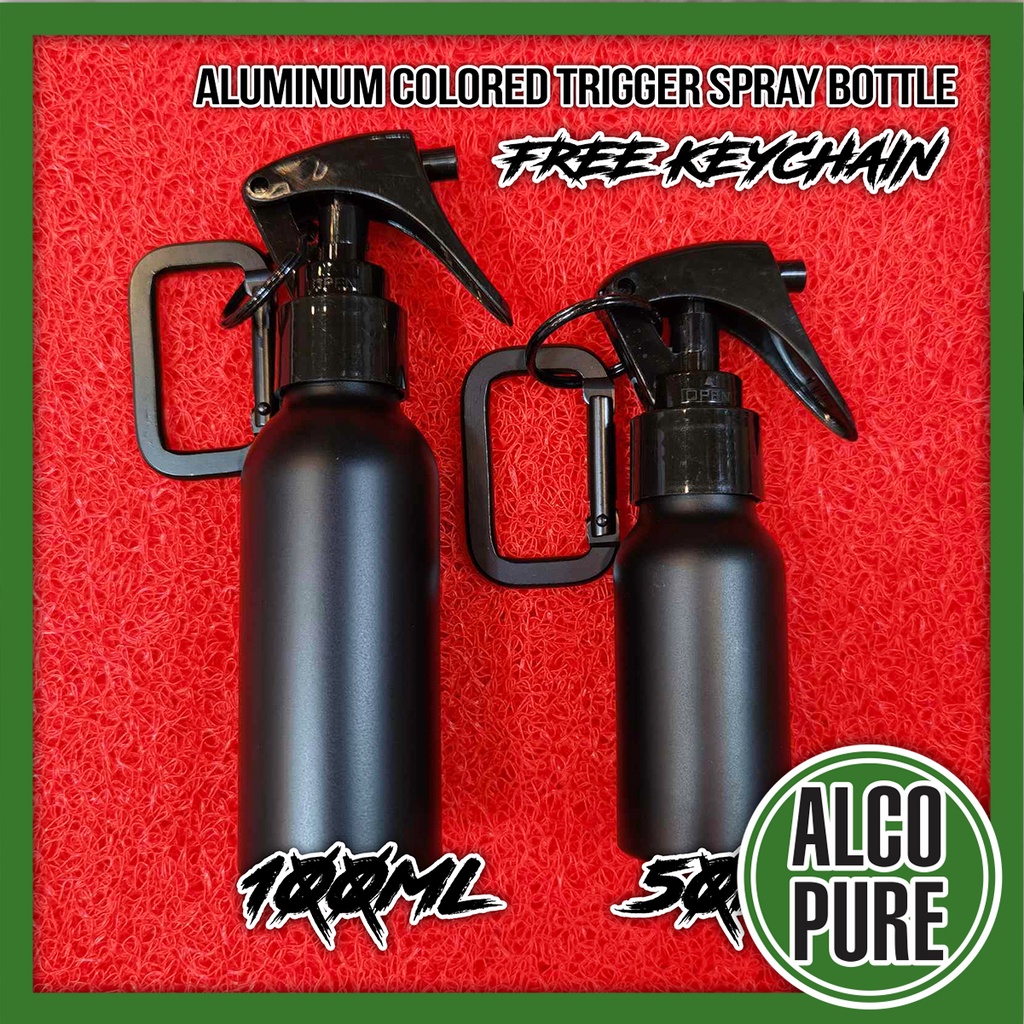 Colored Trigger Spray Bottle Keychain Aluminum & Plastic 100ml / 60ml