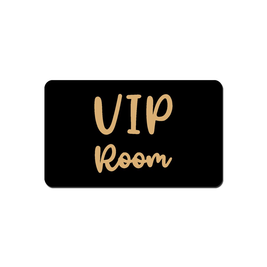 Acrylic DOOR SIGN - VIP ROOM - 20x12cm - Cafe/Restaurant Signage ...
